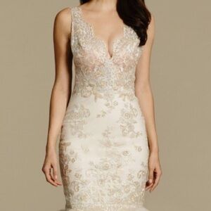**MODIFIED** NWT Tara Keely BY LAZARO 2608 Bridal midi (Size: Bridal 12)